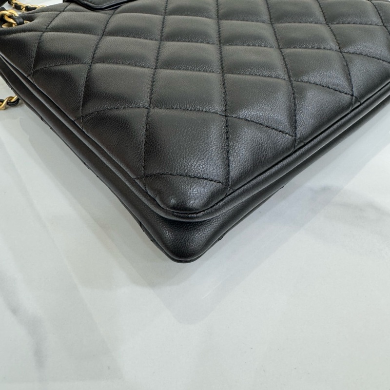 JK國際二手精品✨Chanel 大logo tote 芯片款-9