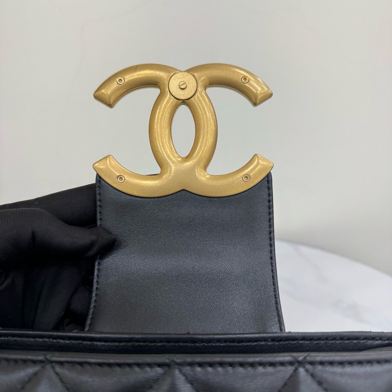 JK國際二手精品✨Chanel 大logo tote 芯片款-14
