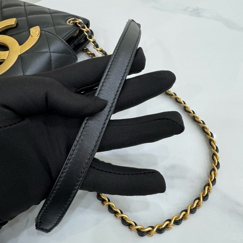 JK國際二手精品✨Chanel 大logo tote 芯片款-17