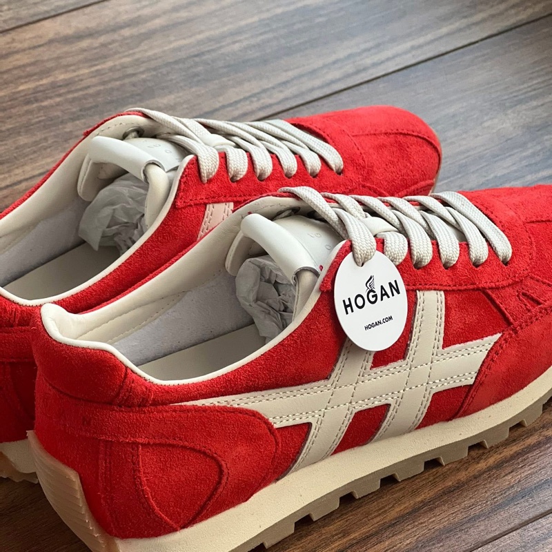 許路兒同款 HOGAN復古風格德訓鞋（紅&藍）-16