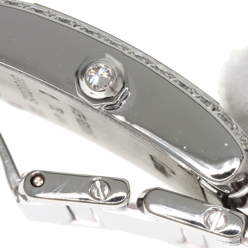 卡地亞 WE1002S3 Tank Française 小號腕錶，鑲鑽錶圈，18K 白金/18KWG/鑽石，女款-10