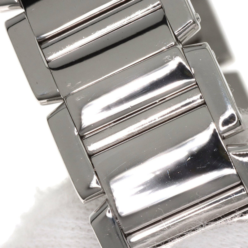 卡地亞 WE1002S3 Tank Française 小號腕錶，鑲鑽錶圈，18K 白金/18KWG/鑽石，女款-17