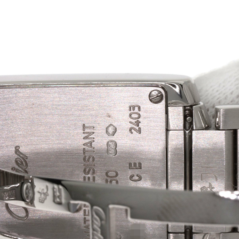 卡地亞 WE1002S3 Tank Française 小號腕錶，鑲鑽錶圈，18K 白金/18KWG/鑽石，女款-22