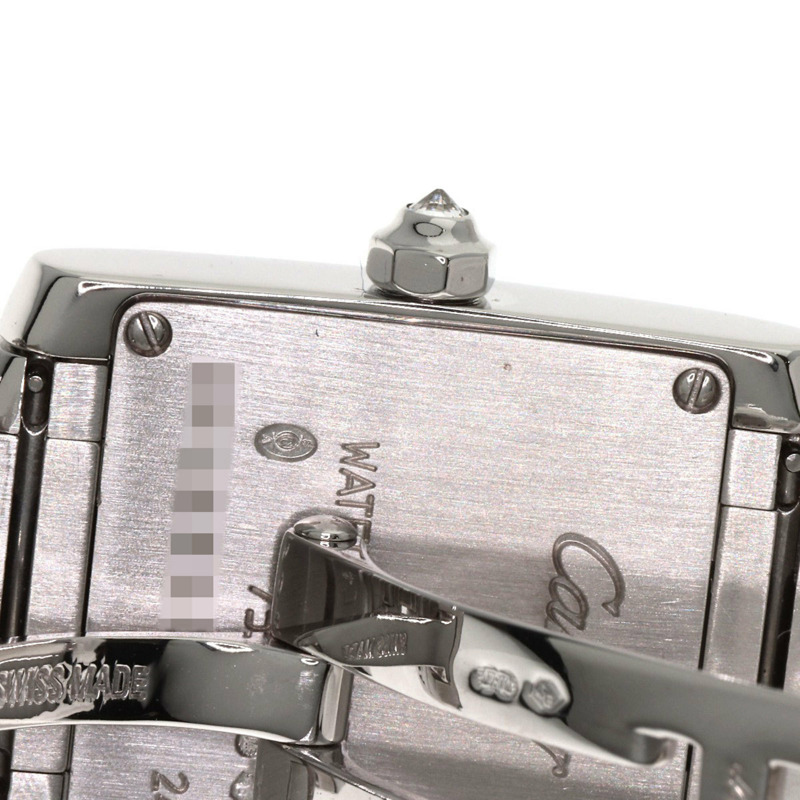 卡地亞 WE1002S3 Tank Française 小號腕錶，鑲鑽錶圈，18K 白金/18KWG/鑽石，女款-23