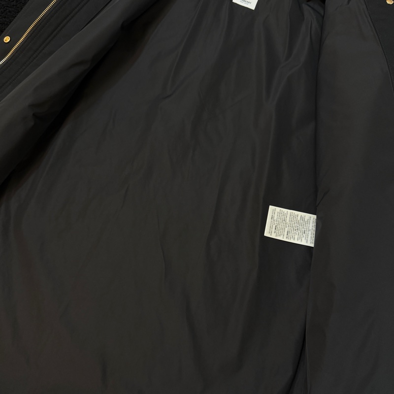 BURBEERY英國黑色徽標絨頭連帽大衣UK4-10