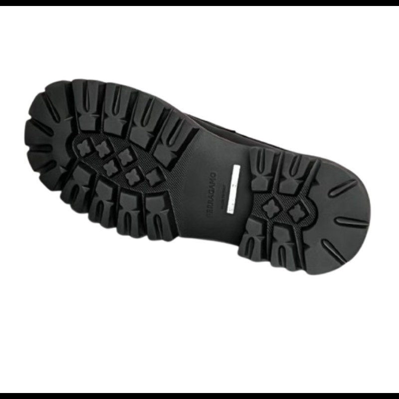 FERRAGAMO Monster 男款黑色皮革樂福鞋 US8碼-4
