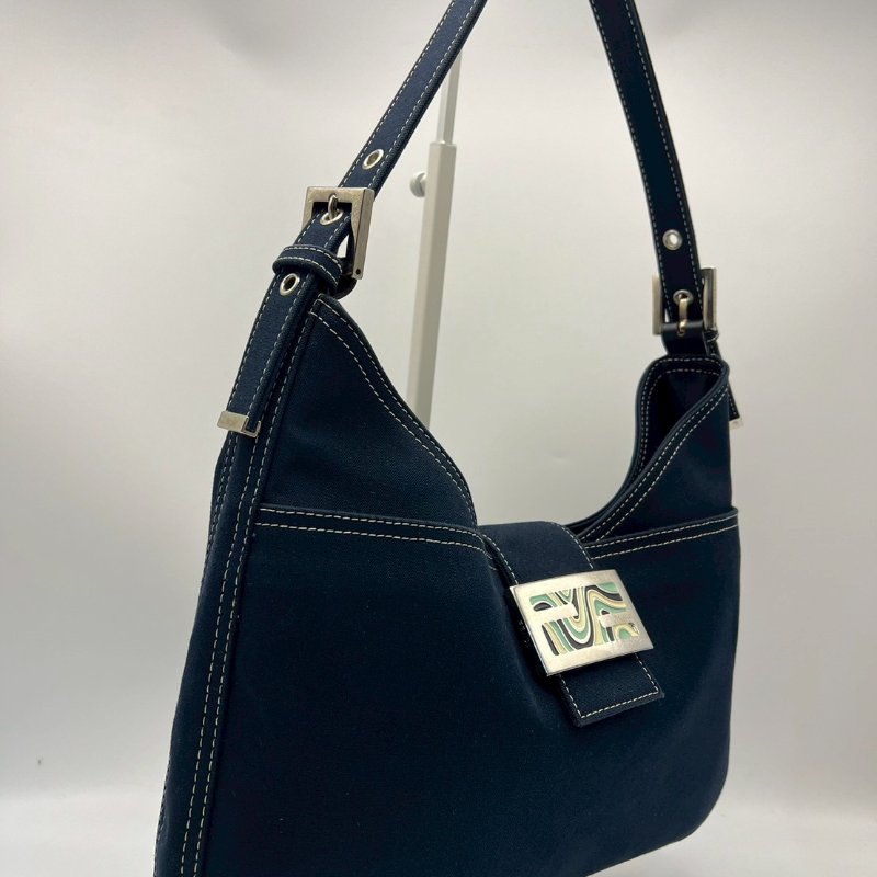 🏷Fendi單寧牛角包-5