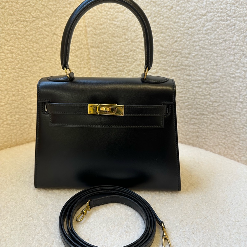 📍Hermes Kelly 20黑金大耳朵 Box皮，絕版款哦～-0