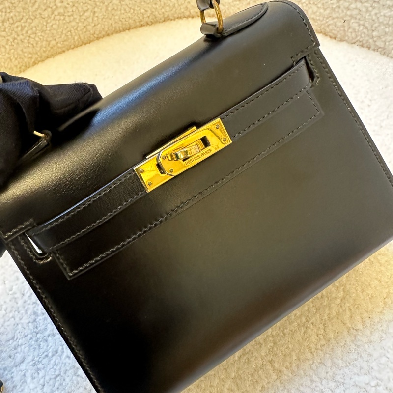 📍Hermes Kelly 20黑金大耳朵 Box皮，絕版款哦～-13