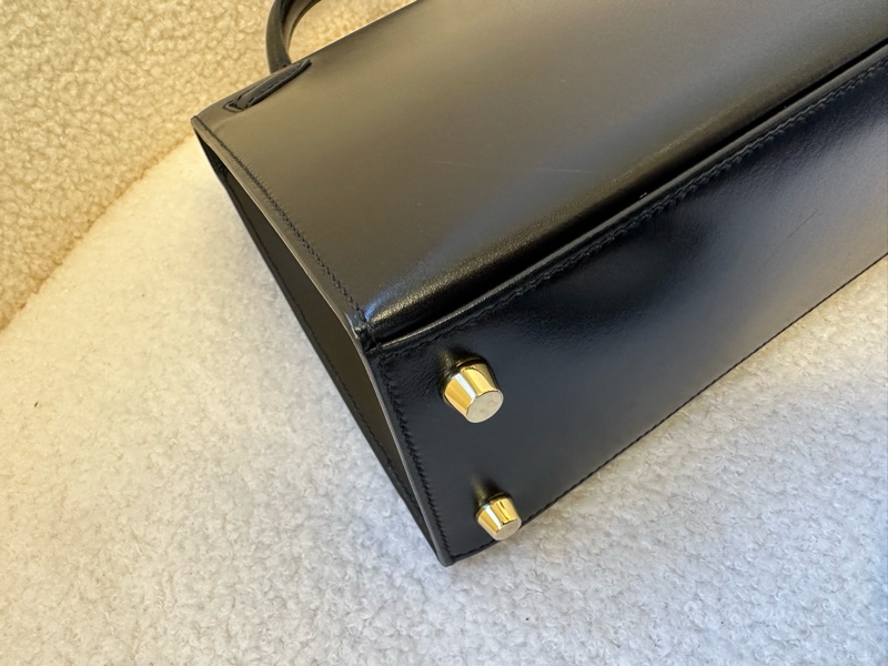 愛馬仕Hermes Kelly 25黑金Box皮，C刻。-19