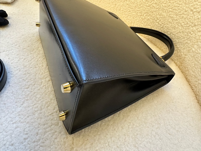 愛馬仕Hermes Kelly 25黑金Box皮，C刻。-21