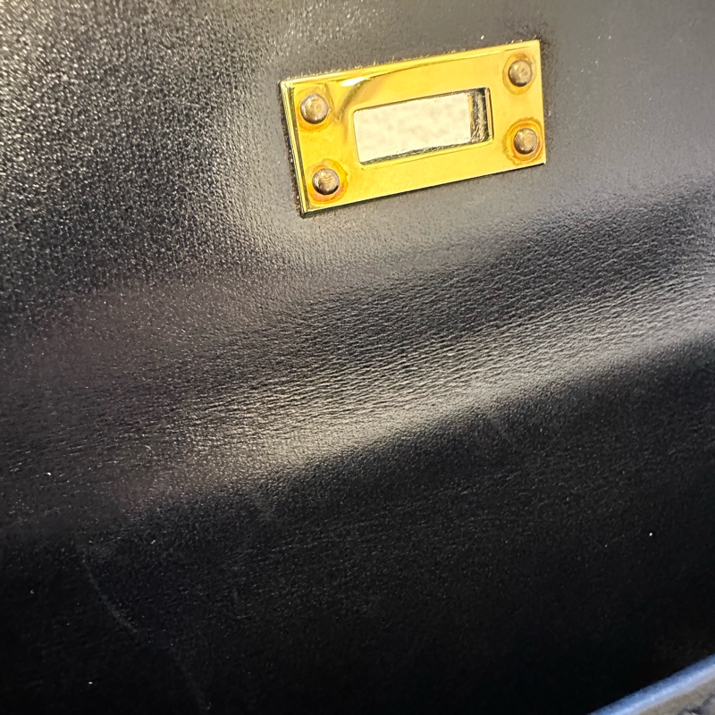 愛馬仕Hermes Kelly 25黑金Box皮，C刻。-22