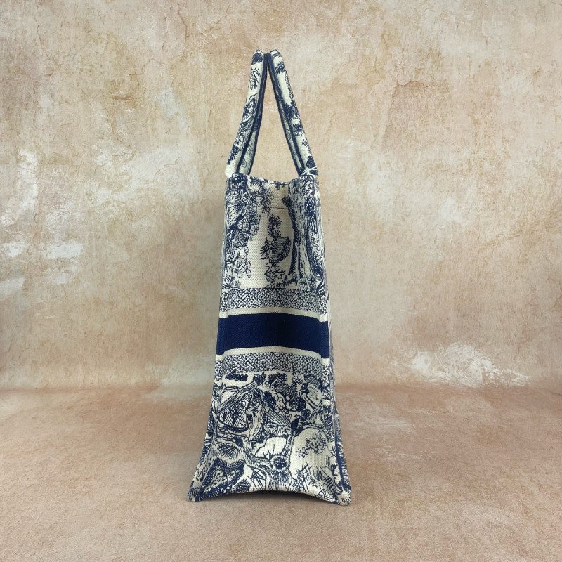 Dior/迪奧 BookTote 動物園老花刺繡大號托特包 手提包-2