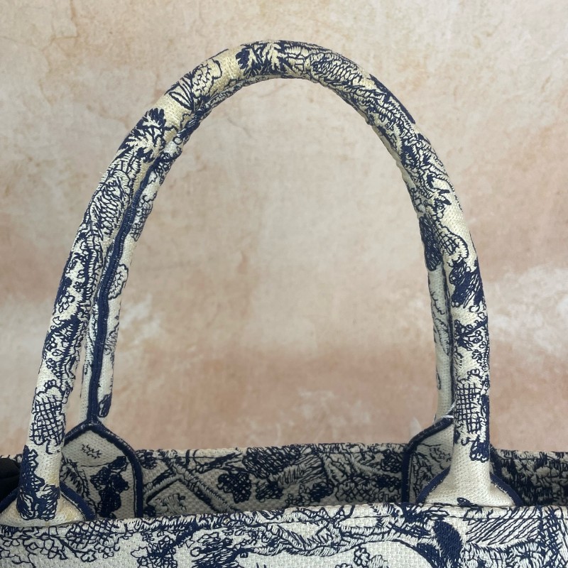 Dior/迪奧 BookTote 動物園老花刺繡大號托特包 手提包-6