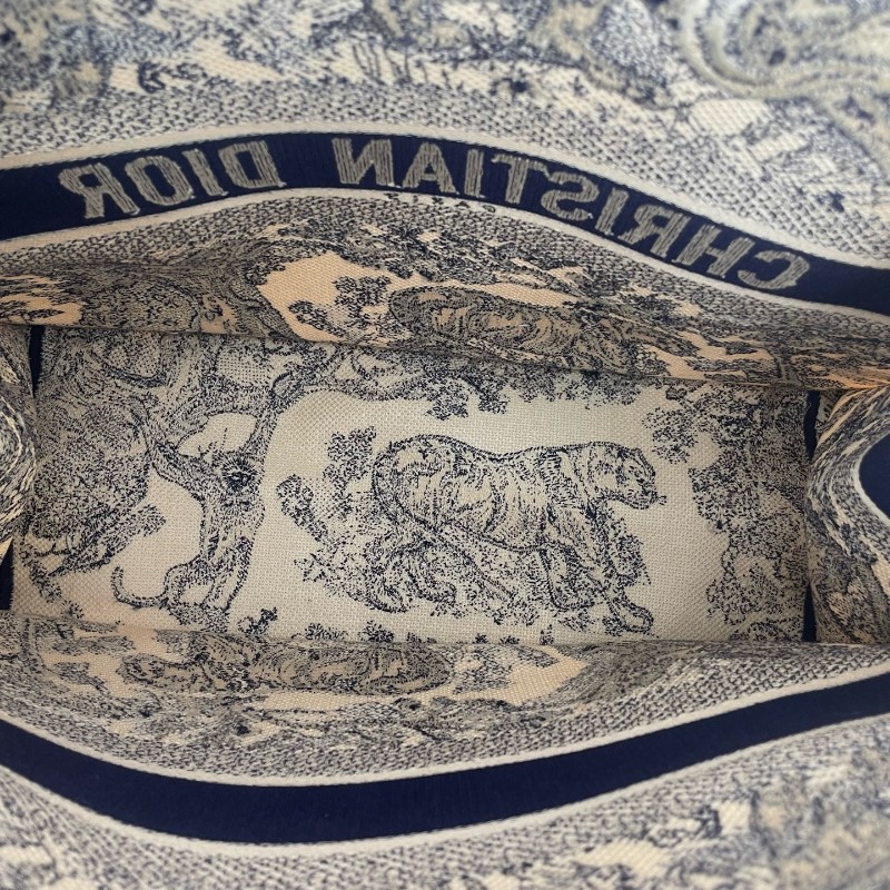 Dior/迪奧 BookTote 動物園老花刺繡大號托特包 手提包-8