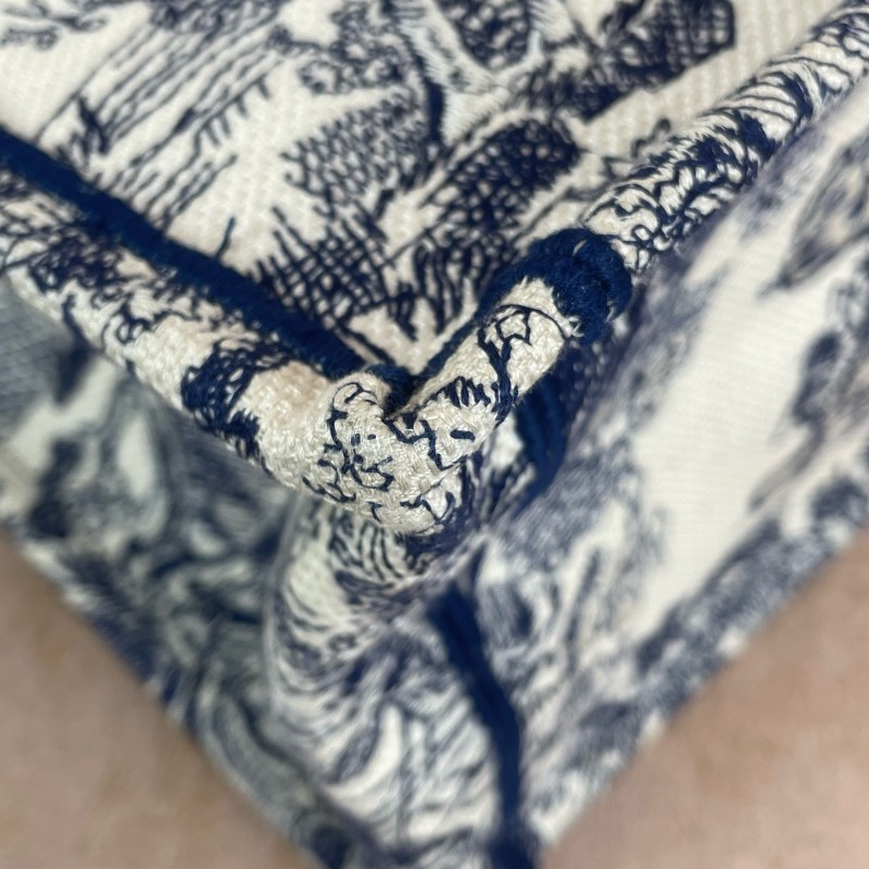 Dior/迪奧 BookTote 動物園老花刺繡大號托特包 手提包-9