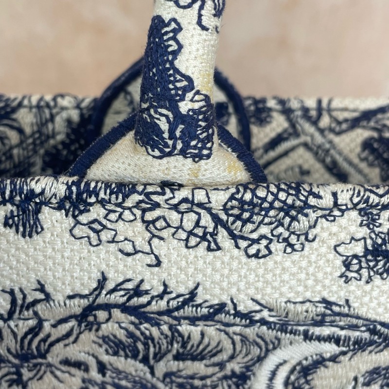 Dior/迪奧 BookTote 動物園老花刺繡大號托特包 手提包-15