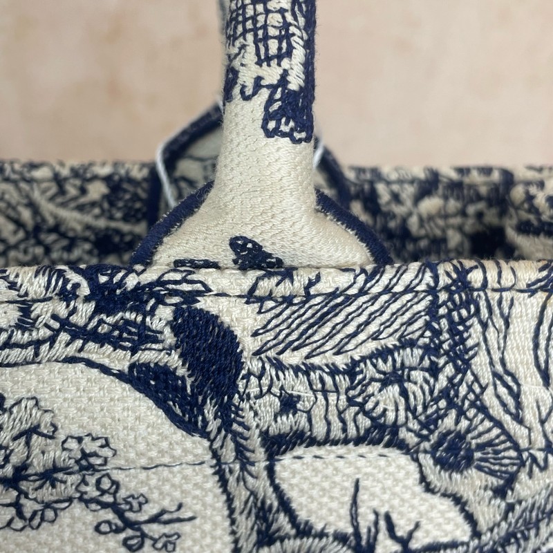 Dior/迪奧 BookTote 動物園老花刺繡大號托特包 手提包-16