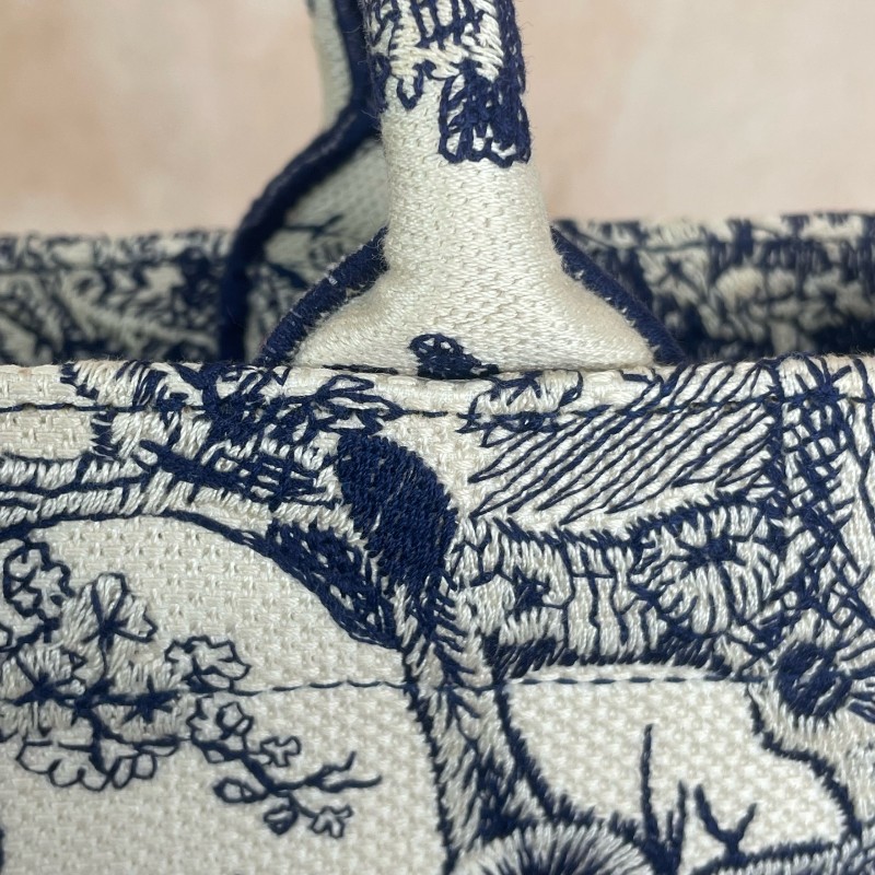 Dior/迪奧 BookTote 動物園老花刺繡大號托特包 手提包-17