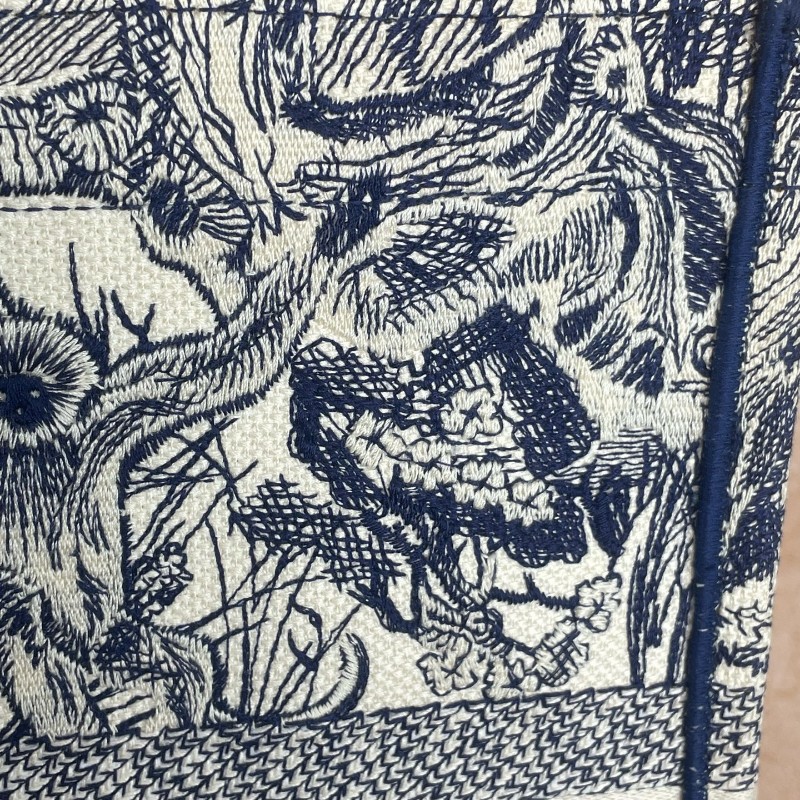 Dior/迪奧 BookTote 動物園老花刺繡大號托特包 手提包-22
