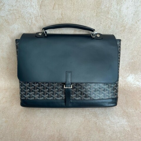 Goyard citadin系列公文包 經典黑色拼皮