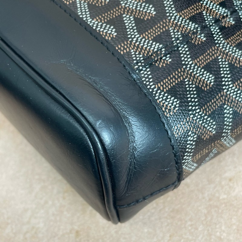 Goyard citadin系列公文包 經典黑色拼皮-10