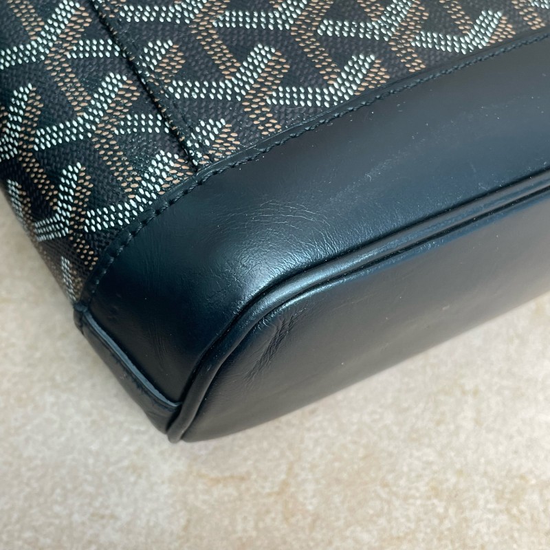 Goyard citadin系列公文包 經典黑色拼皮-11