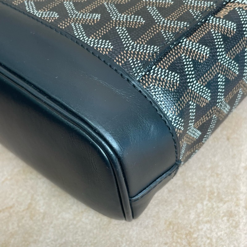 Goyard citadin系列公文包 經典黑色拼皮-12