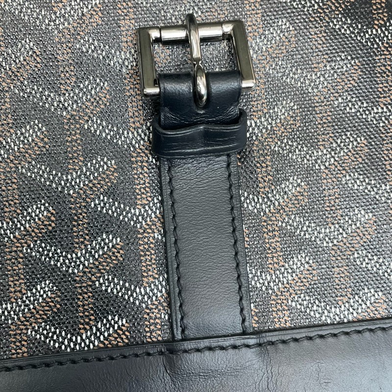 Goyard citadin系列公文包 經典黑色拼皮-14