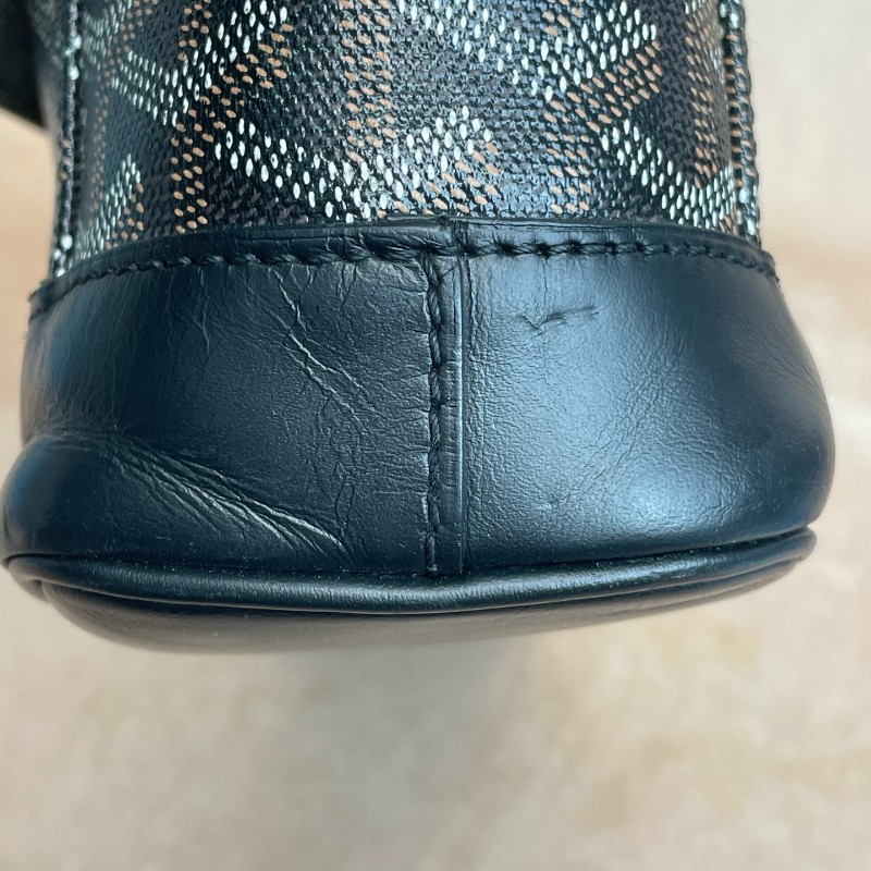 Goyard citadin系列公文包 經典黑色拼皮-15