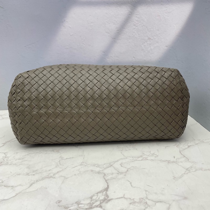 BV 棕色編織全皮鏈條 肩背包-2