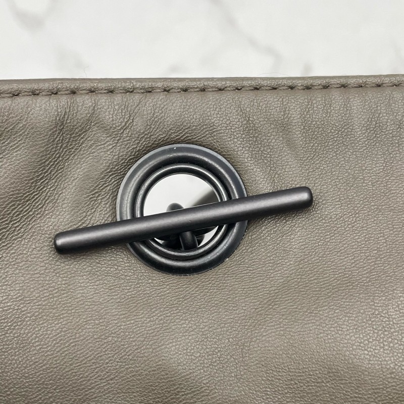 BV 棕色編織全皮鏈條 肩背包-10