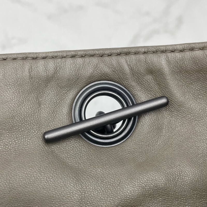 BV 棕色編織全皮鏈條 肩背包-11