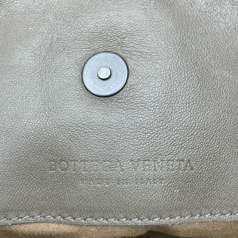 BV 棕色編織全皮鏈條 肩背包-12