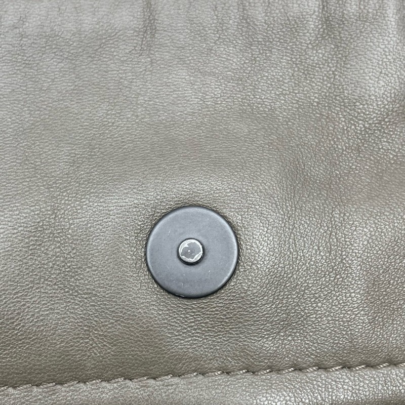 BV 棕色編織全皮鏈條 肩背包-19