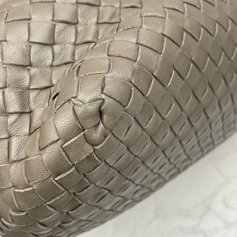 BV 棕色編織全皮鏈條 肩背包-26