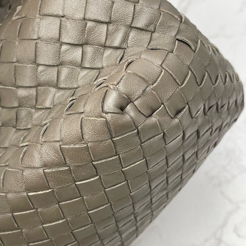 BV 棕色編織全皮鏈條 肩背包-27