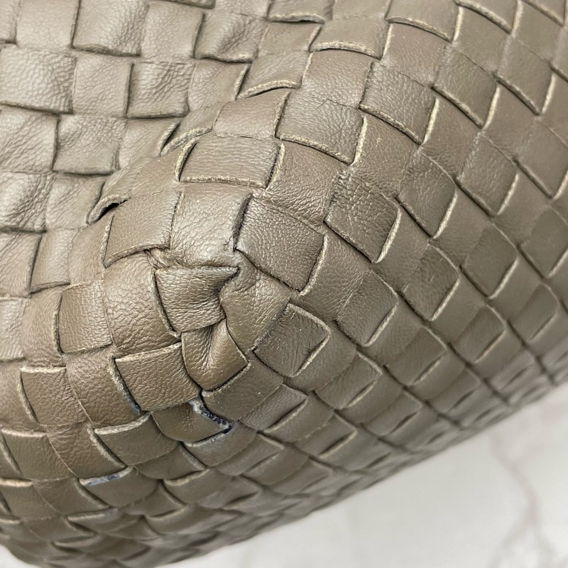 BV 棕色編織全皮鏈條 肩背包-28