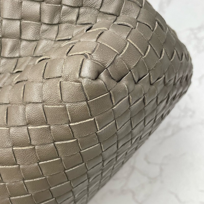 BV 棕色編織全皮鏈條 肩背包-29