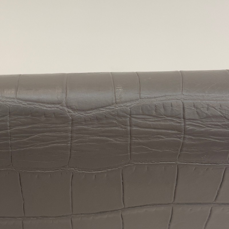 Saint laurent 流蘇kate灰銀霧面鱷魚壓紋19cm-15