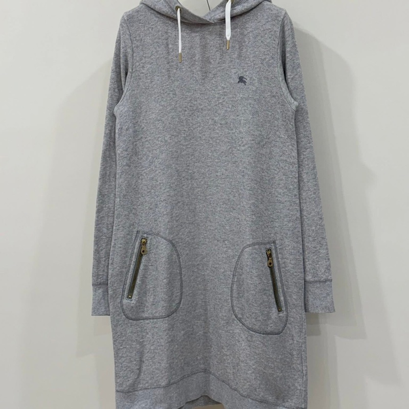 BURBERRY 藍標 連帽抽繩拉鏈口袋戰馬洋裝-0