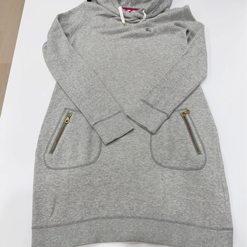 BURBERRY 藍標 連帽抽繩拉鏈口袋戰馬洋裝-7