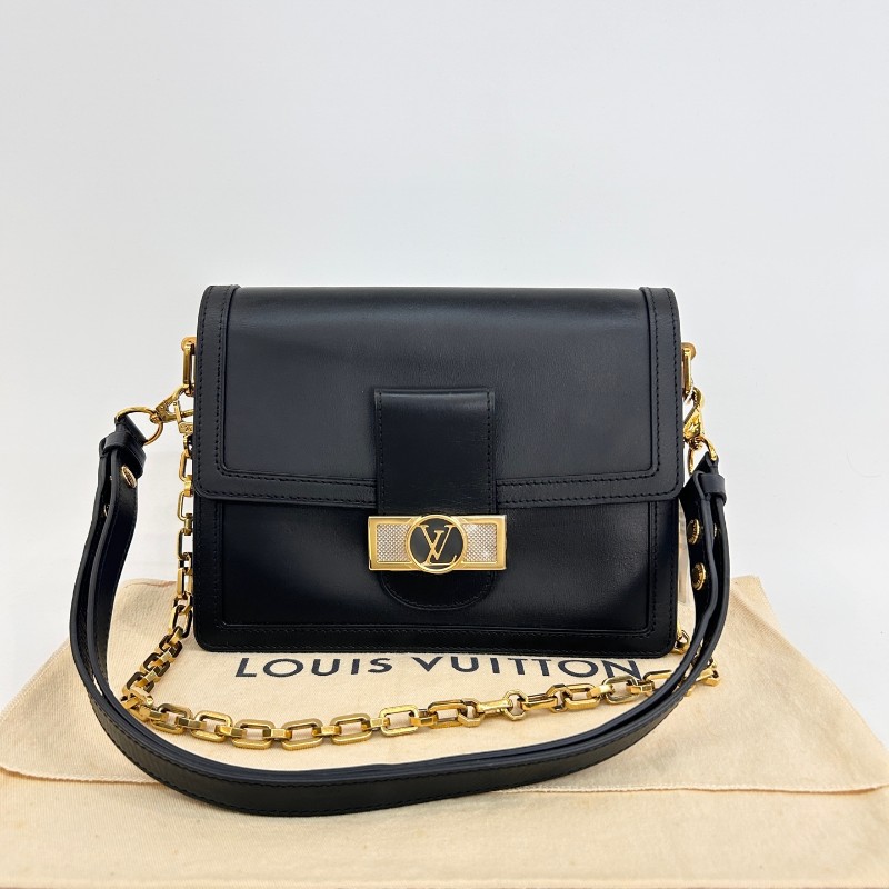 Louis Vuitton達芙妮中號黑金肩背包斜背包-0