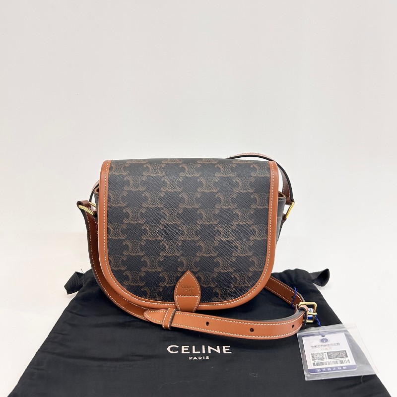 Celine 老花凱旋門馬鞍包 斜背包-0