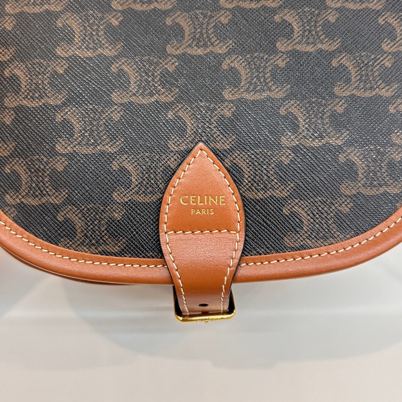 Celine 老花凱旋門馬鞍包 斜背包-6