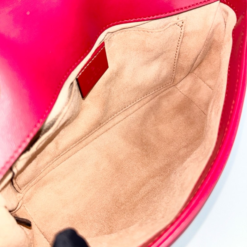 Gucci 紅色全皮馬蒙22 斜背包肩背包-8