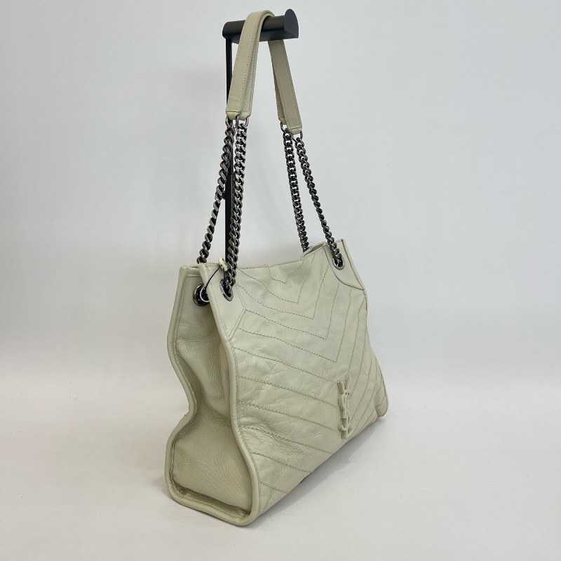 YSL 白銀長款shopping bag鏈條包 肩背包-1