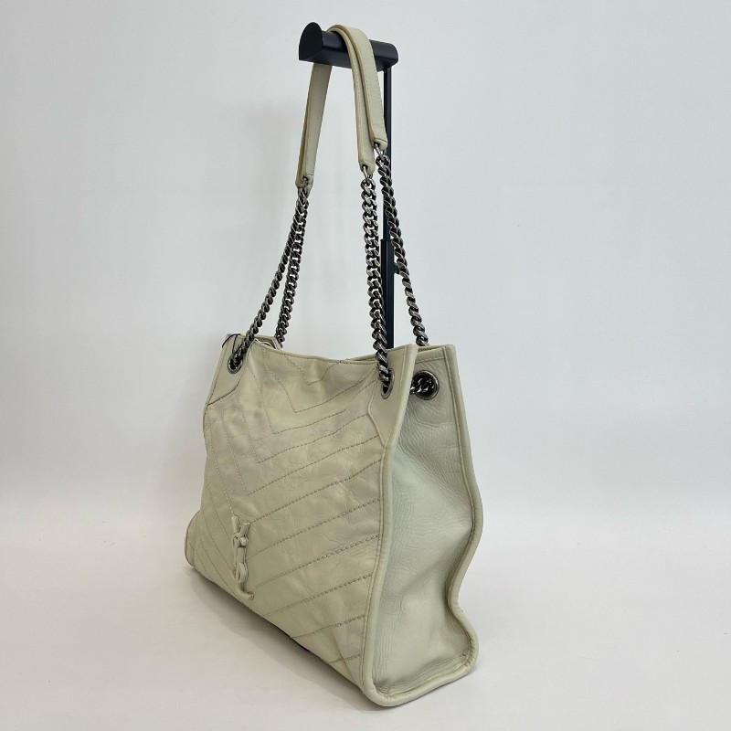 YSL 白銀長款shopping bag鏈條包 肩背包-2