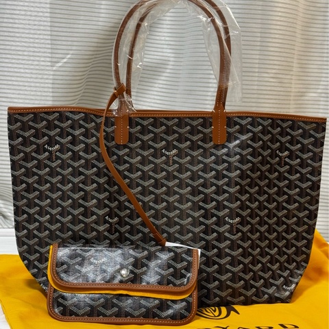 全新Goyard Saint Louis PM托特包 棕色