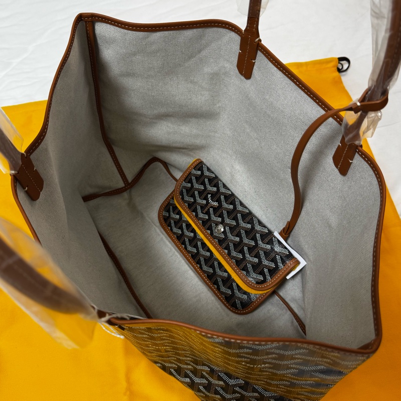 全新Goyard Saint Louis PM托特包 棕色-5